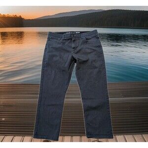 WEATHER PROOF VINTAGE GRAY CHINO STYLE PANTS MENS SZ 40x30 STRETCH CASUAL EUC